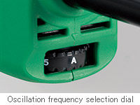 Oscillation frequency selection dial