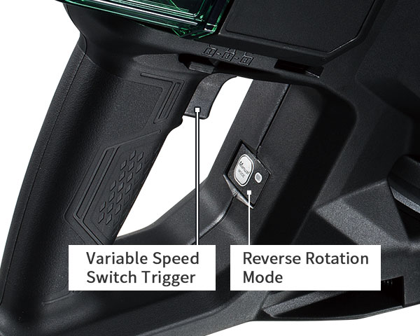 Variable Speed Switch Trigger and Reverse Rotation Mode